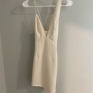 NWT Revolve NBD Bracken mini Dress Asymmetrical Off white size XS